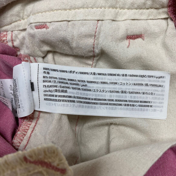 HOLLISTER Epic Flex Flat Front Short 9" in Pale Red Stripe Size 26 Mens Chino - Picture 4 of 7